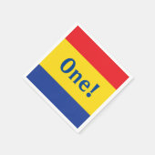 Eerste verjaardag van Red Yellow Blue Servet (Hoek)