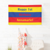 Eerste verjaardag van Red Yellow Blue Spandoek (Insitu)