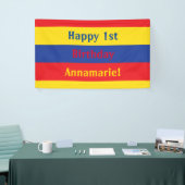 Eerste verjaardag van Red Yellow Blue Spandoek (Beurs)
