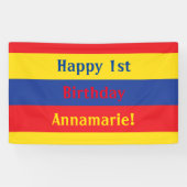 Eerste verjaardag van Red Yellow Blue Spandoek (Horizontaal)