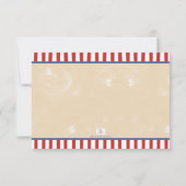 Eerste verjaardag van Retro Baseball Stars & Strip Kaart (Achterkant)