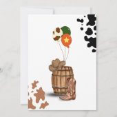 Eerste verjaardag van Rodeo Westerne Cowboy Kaart (Achterkant)