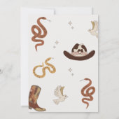 Eerste verjaardag van Rodeo Westerne Cowboy Kaart (Achterkant)