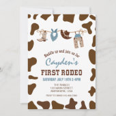 Eerste verjaardag van Rodeo Westerne Cowboy Kaart (Voorkant)