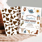 Eerste verjaardag van Rodeo Westerne Cowboy Kaart