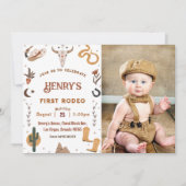 Eerste verjaardag van Rodeo Westerne Cowboy Kaart (Voorkant)