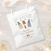 Eerste verjaardag van spoekgeesten en spinnen bedankzakje (Geknipt)