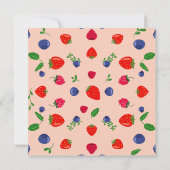 Eerste verjaardag van Strawber Berry Bedankkaart (Achterkant)