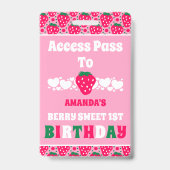 Eerste verjaardag van Strawberry gevierd Badge (Achterkant)