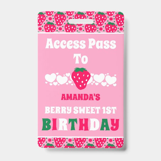 Eerste verjaardag van Strawberry gevierd Badge (Voorzijde)