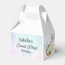 Eerste verjaardag van Sweet Bee gepersonaliseerd Bedankdoosjes