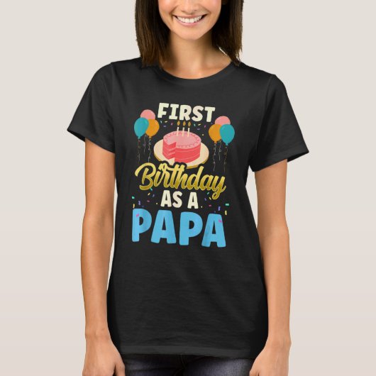 Eerste verjaardag van vader Papa Fa T-shirt (Voorkant)