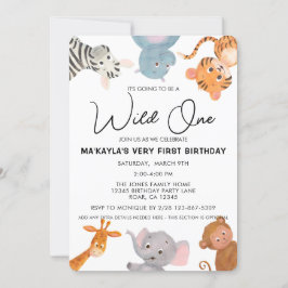 Eerste verjaardag van Wild ONE safari oerwoud Kaart