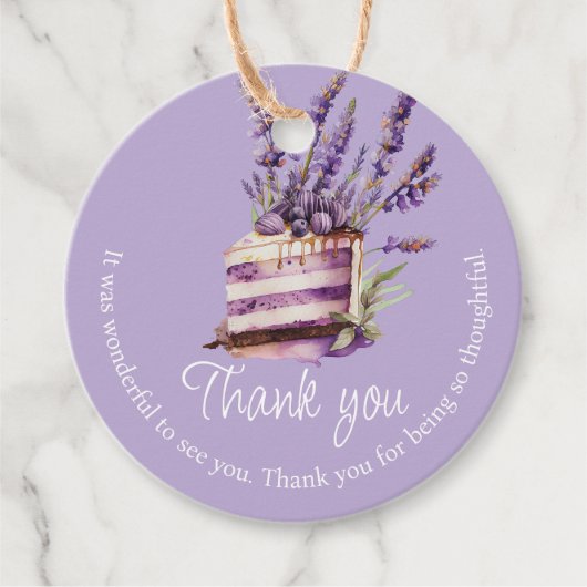 Eerste verjaardag Violet Persoonlijk Bedankt Bedankjes Labels (Voorkant)