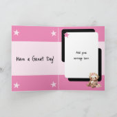 Eerste Verjaardag voeg naam schattige luiaard 1 va Kaart (Binnen)