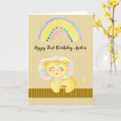 Eerste verjaardag voor een jongen of meisje met Cu Kaart (Gele Bloem)