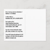 Eerste verjaardag - Vuurwerk, regenboogblik "1" Briefkaart (Achterkant)