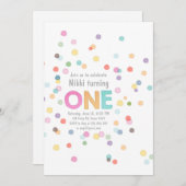 Eerste verjaardag Waterverf Kaart (Voorkant / Achterkant)