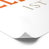 Eerste verjaardag Waterverf regenboog en zon welko Poster (Hoek)