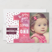 Eerste verjaardag Waterverf van de uitnodigingsmei Kaart (Voorkant)