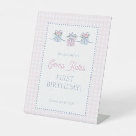 Eerste verjaardag welkom teken - Elke dag is een g Reclamebord Met Voetstuk