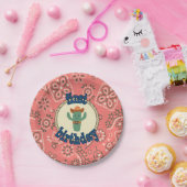 Eerste Verjaardag Western Bandana Cactus Papier Bo Papieren Bordje (Feest)