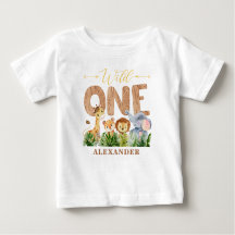 Eerste verjaardag Wild One Oerwoud Baby T-shirt