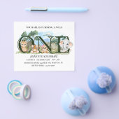 Eerste verjaardag Wild One Safari Baby Animals Flyer (Enkel)