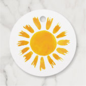 Eerste verjaardag zon dank u bedankjes labels (Achterkant)