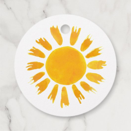 Eerste verjaardag zon dank u bedankjes labels (Achterkant)