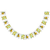 Eerste verjaardag Zonnebloem & Rustige houten part Vlaggetjes (Alle)