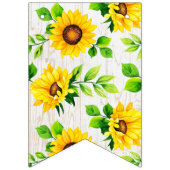 Eerste verjaardag Zonnebloem & Rustige houten part Vlaggetjes (Tweede vlag)