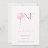 Eerste verjaardagsballon uitnodiging (Achterkant)