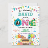 Eerste verjaardagsfeest. Baby jongen 1e dag Kaart (Voorkant)