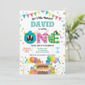 Eerste verjaardagsfeest. Baby jongen 1e dag Kaart (Staand voorkant)