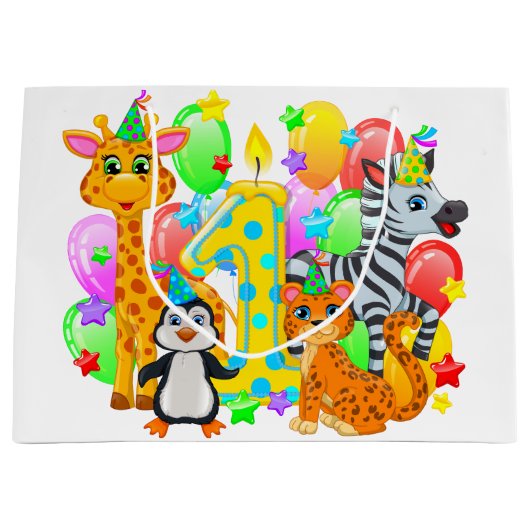 Eerste verjaardagsfeest dieren cadeautas (Voorkant)