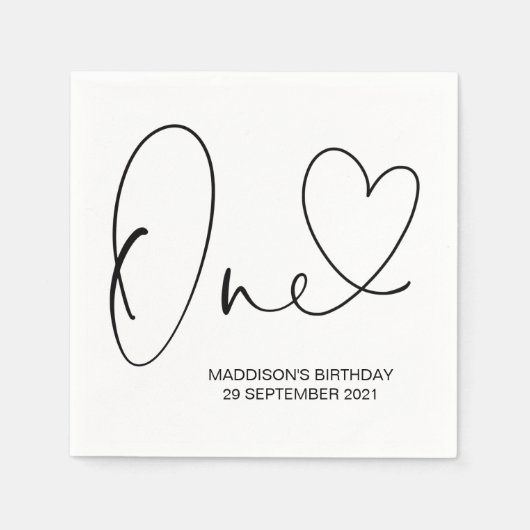 Eerste verjaardagsfeest Een viering servetten (Voorkant)