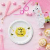 Eerste verjaardagsfeest honingbijen papieren bordje (Feest)