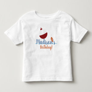 Eerste verjaardagsfeest naam vissen met aas     kinder shirts