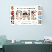 Eerste verjaardagsfeest Nummer één foto collage Spandoek (Beurs)