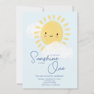 Eerste verjaardagsfeest Ray of Sunshine Schattige  Kaart