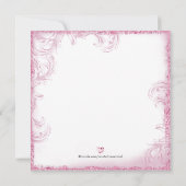 Eerste verjaardagsfeest roze glitter meisjes kaart (Achterkant)