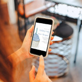 Eerste verjaardagsfeest Schattigee Blue Boy Cupcak Kaart