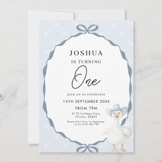 Eerste verjaardagsfeest Schattigee eend Kaart (Voorkant)