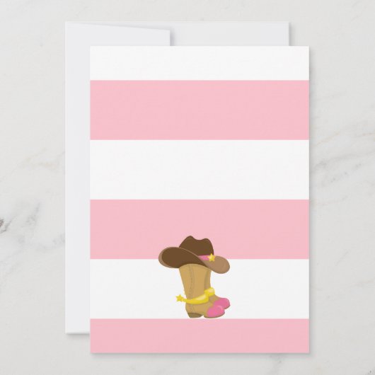 Eerste verjaardagsfeest uitnodiging wild-westcowme (Achterkant)