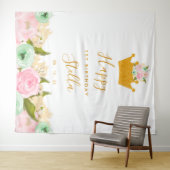 Eerste verjaardagsfeestapijt van prinses achtergro wandkleed (In Situ (horizontaal))