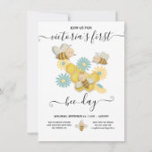 Eerste verjaardagsfeestje bij bijen kaart (Voorkant)