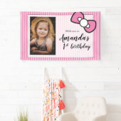 Eerste verjaardagsfeestje, foto, welkom spandoek (Insitu)