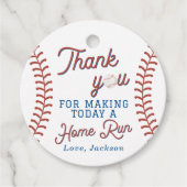 Eerste verjaardagsfeestje honkbal dank u Labels (Voorkant)