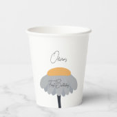 Eerste Verjaardagsfeestje Kamille Bloem Schattige  Papieren Bekers (Achterkant)